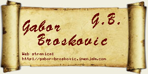 Gabor Brošković vizit kartica